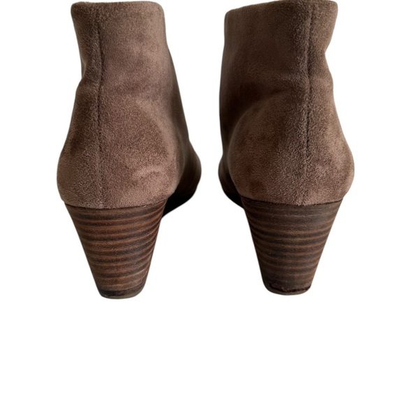 Dr. Scholl’s Dakota Taupe Brown Suede Ankle Booties with Wedge Heel Lace-Up - Picture 3 of 10